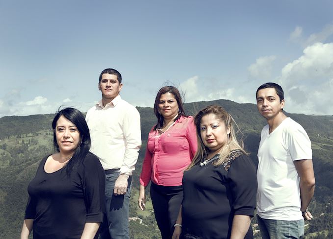 Contrasting stories: Pilar Navarrete, Wilson Barreto, Ederlidia Garizao, Maria Esperanza Sierra and Pablo Emilio Moncayo all feature in the film The five people whose stories feature in Keep Walking Colombia