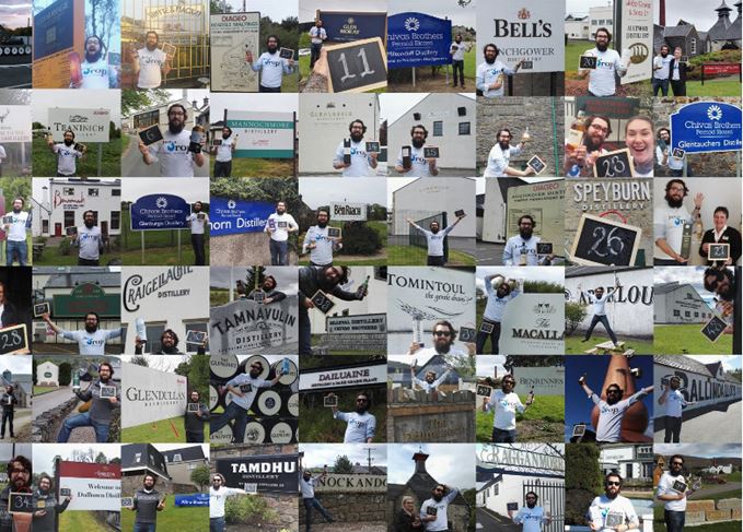 Distillery dash: World Whisky Day founder Blair Bowman visited 60 Scottish distilleries in a day Great Whisky Distillery Challenge