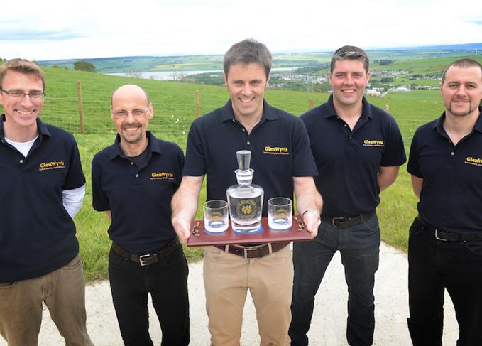 Community-led: (l to r) Richard Lockett; Stuart Nickerson; John Fraser McKenzie; James Cameron; William Reynolds at the share offer launch Glenwyvis share offer launch