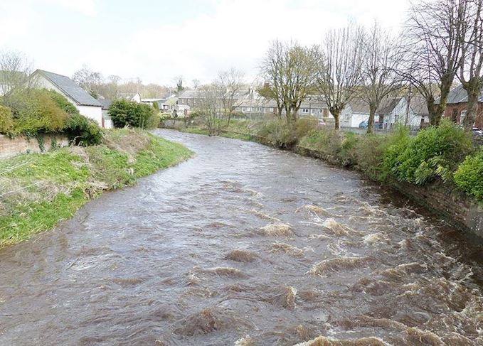 Lucky escape: Whisky leaked into the River Ayr at Catrine, but scientists found little impact on the environment River Ayr Catrine
