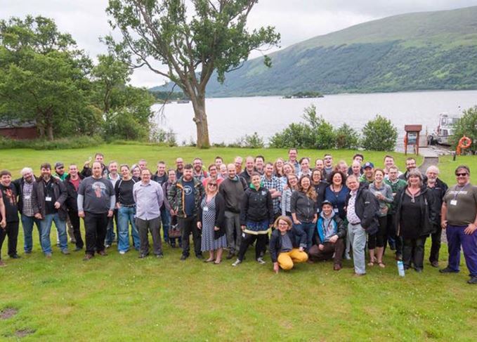 Dramboree-goers assemble for this year's weekend of tastings, distillery tours and loch swimming Dramboree 2016