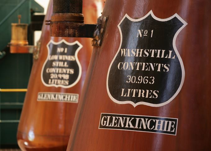 Stay or go?: Elizabeth Truss, visiting Glenkinchie for industry talks, says a Brexit vote would harm Scotch Stills at Glenkinchie distillery