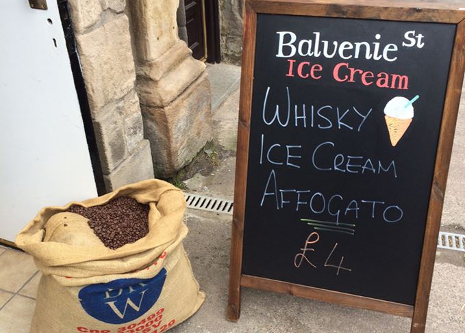 Cool treat: It may have been built on seven stills, but Dufftown is also renowned for its whisky ice cream whisky ice-cream