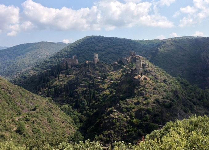 Historic high: Lastours was a medieval Cathar stronghold Towers of Cabaret, Lastours