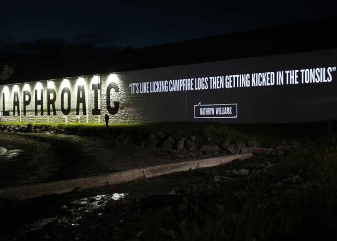 Love it or hate it: Laphroaig will project the best Tweets on its distillery wall Laphroaig Big Opinions