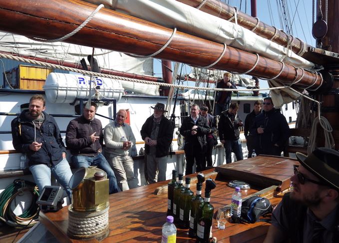 Smoke on the water: Peaty whiskies headlined the SMWS tasting in Port Ellen harbour (All photos: Julie Hamilton) SMWS tasting in Port Ellen harbour