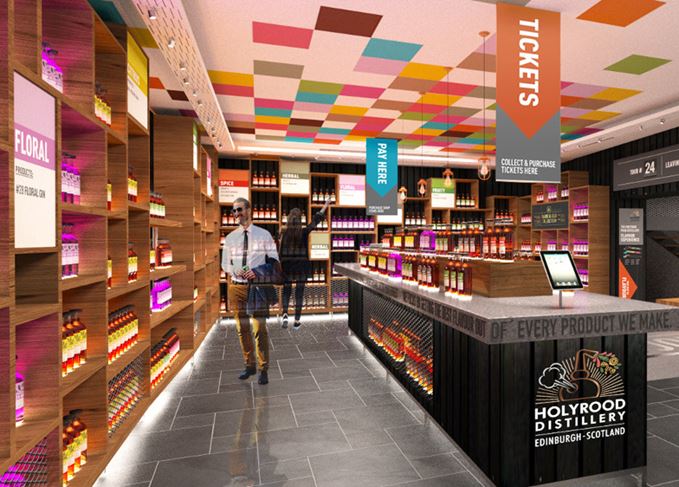 Shopping spree: Guests could buy Holyrood whisky from as early as 2021 from the visitor centre shop Holyrood distillery