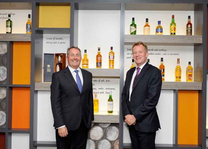 Life after Brexit: Dr Liam Fox (left) and David Frost (right) met to discuss Scotch whisky exports David Frost Scotch Whisky Association