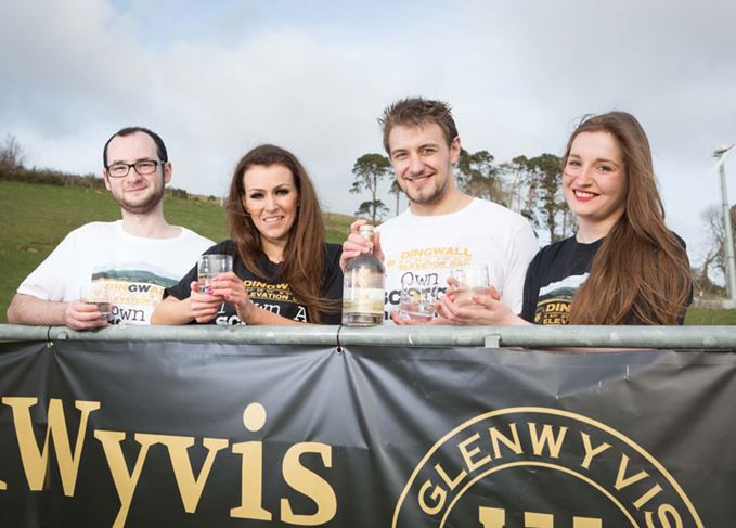 GlenWyvis is the first community-owned distillery. From left to right: Craig MacRitchie, Cheryl Moir, Robert Beaton and Victoria Whiteford GlenWyvis distillery