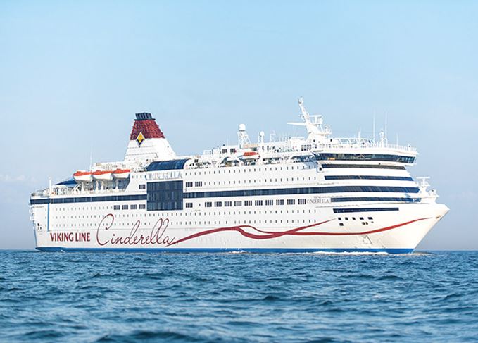 The Viking Line Cinderella can host up to 2,500 passengers as it sails the Baltic Sea. Viking Line Cinderella Whisky Fair